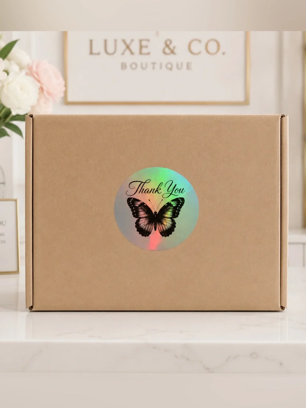 Butterfly Thank You Stickers -100ct. New